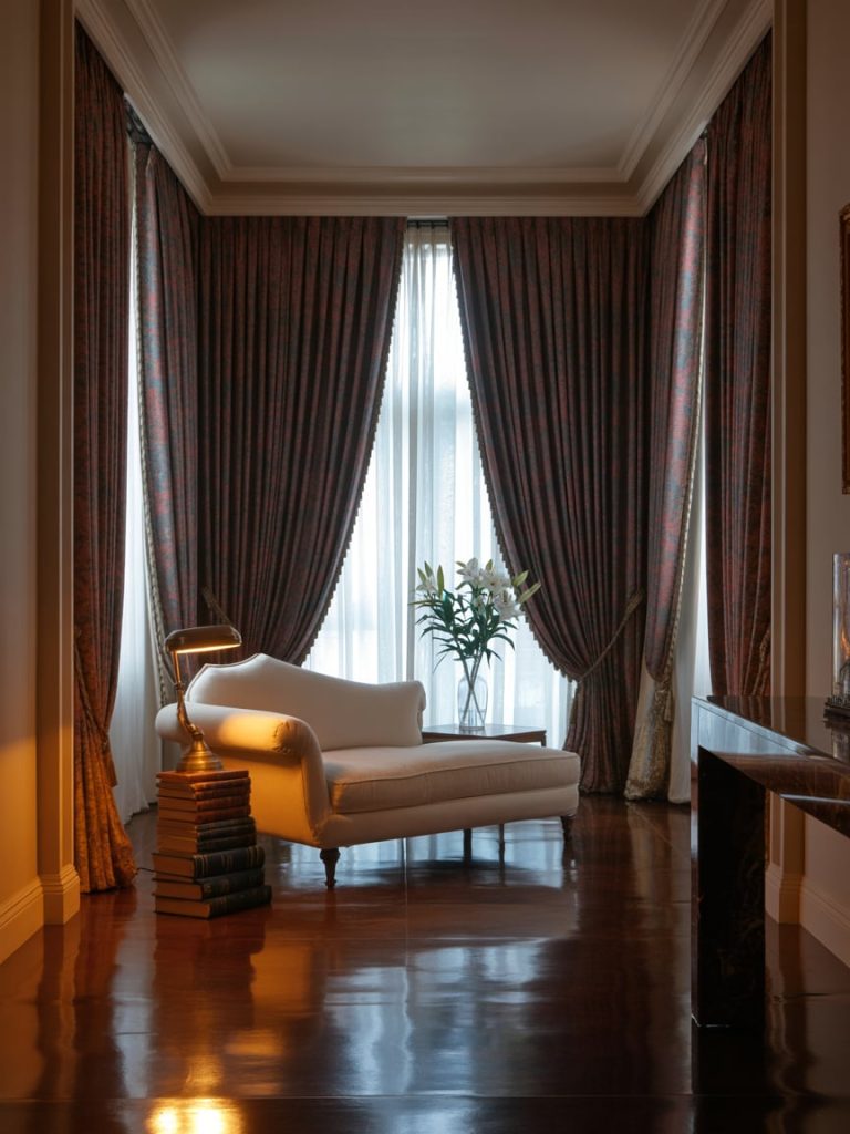 Dramatic Double-Height Curtain Drops