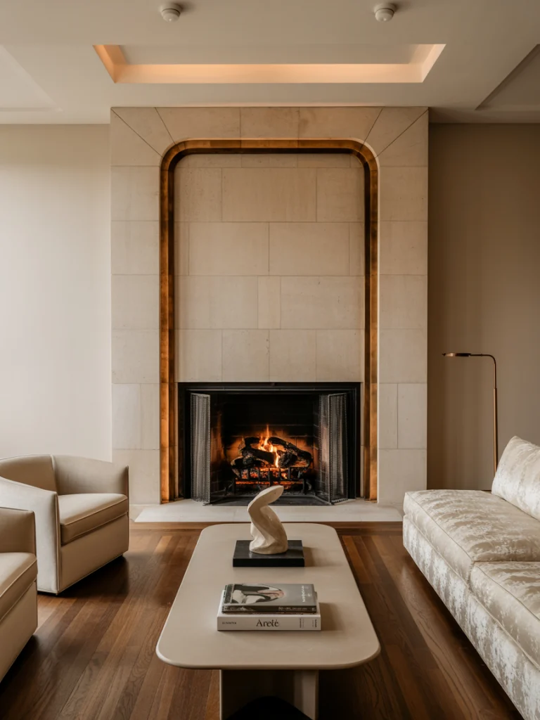 Fireplaces Framed with Metalwork