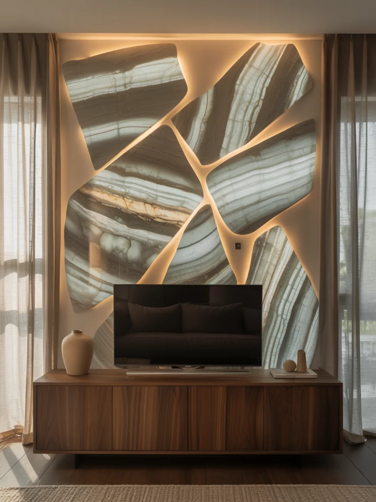 Floating stone slabs styles