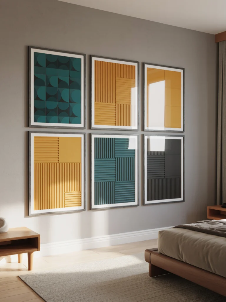 Framed wallpaper panels