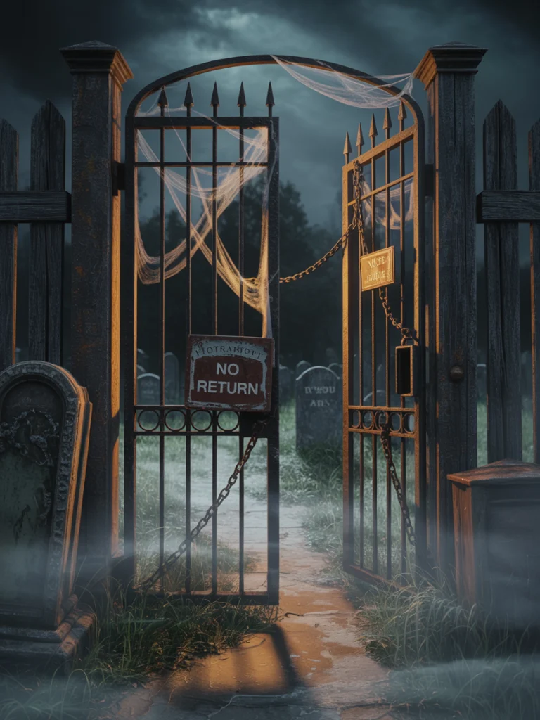 Graveyard Entrances with Eerie Gates