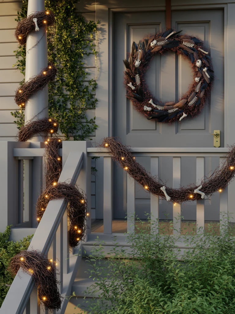 Hang Halloween Wreaths and Garlands ideas