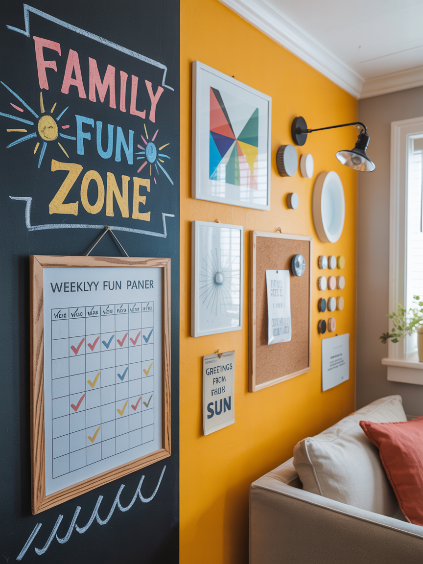 Interactive chalk or magnetic paint walls