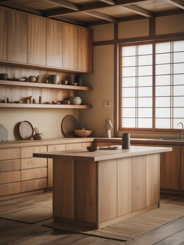 Japanese Zen Wood Kitchens