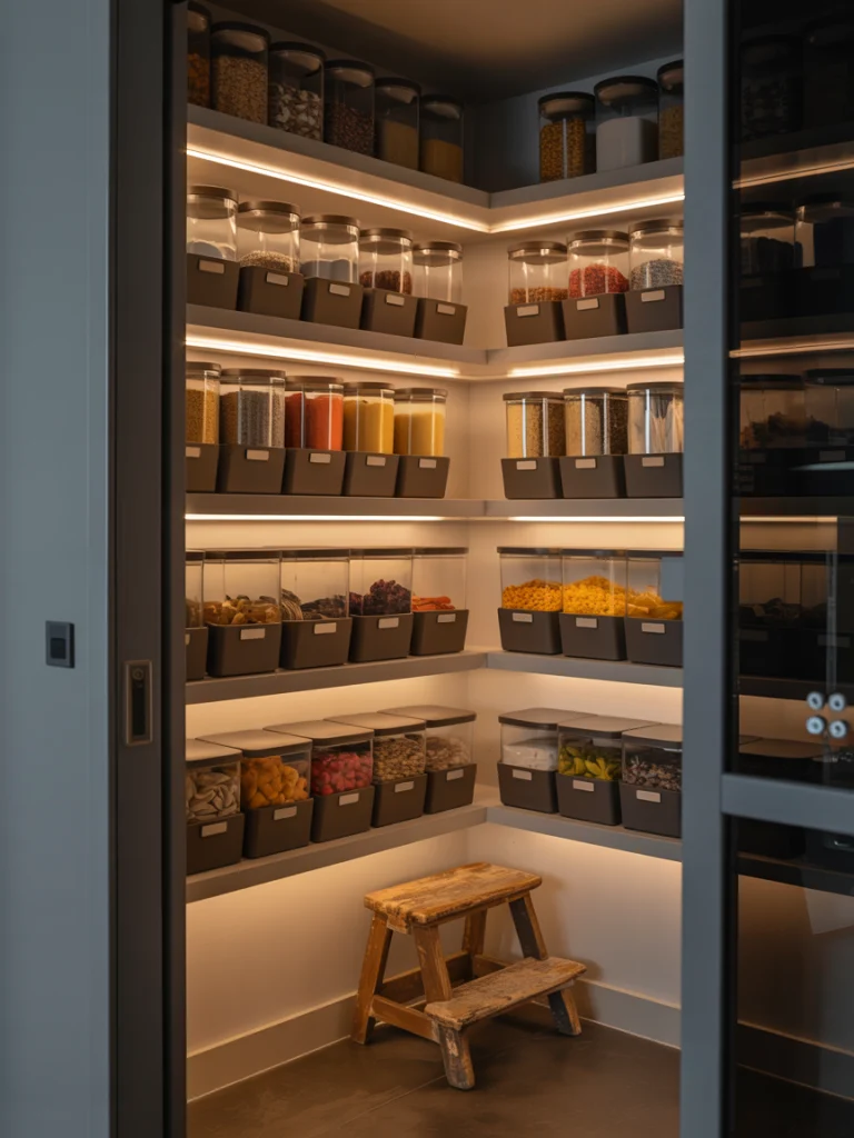 Light the shelves with motion LEDs ideas