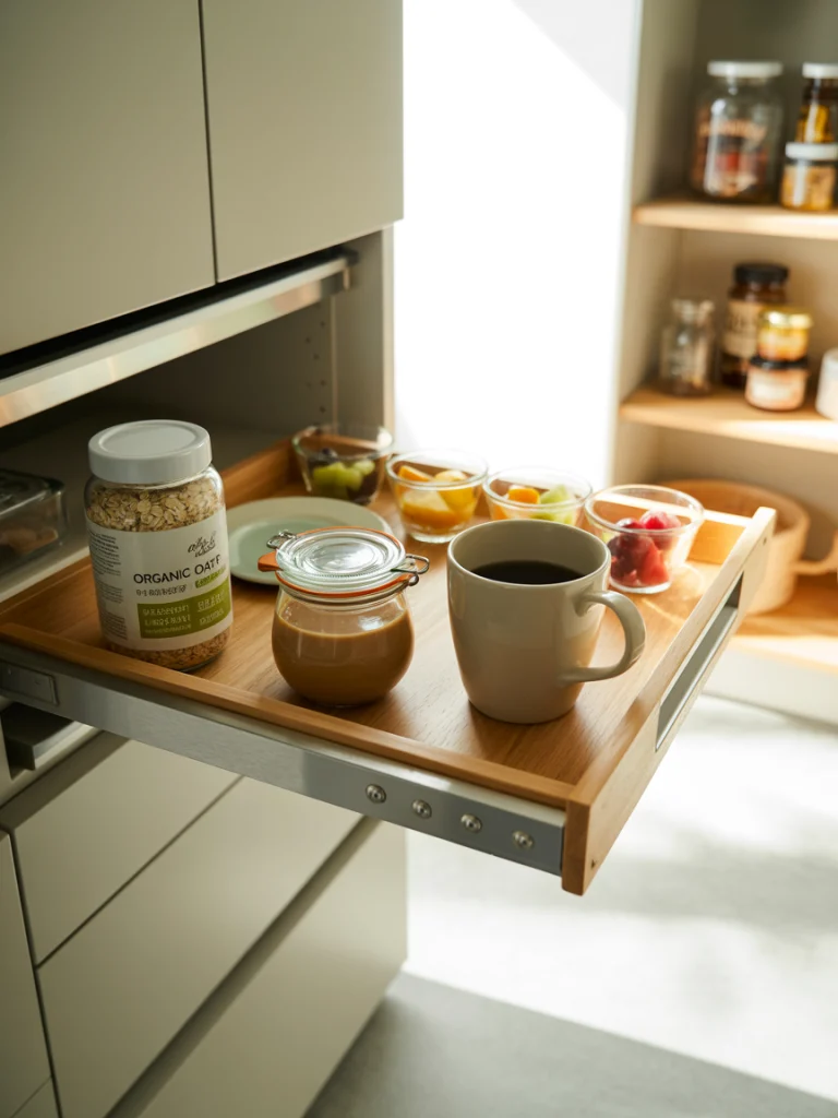 Make a breakfast station on a tray