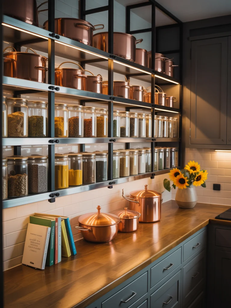 Metal Pantry Shelving That Brings Industrial Strength