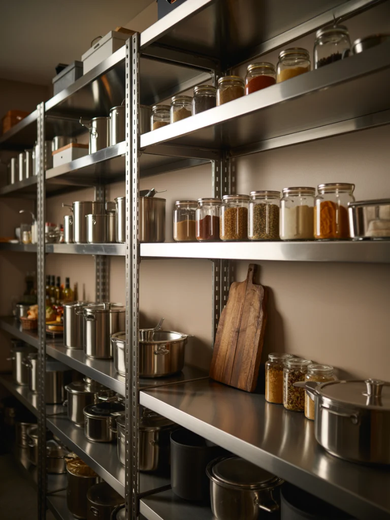 Metal Pantry Shelving That Brings Industrial Strength ideas