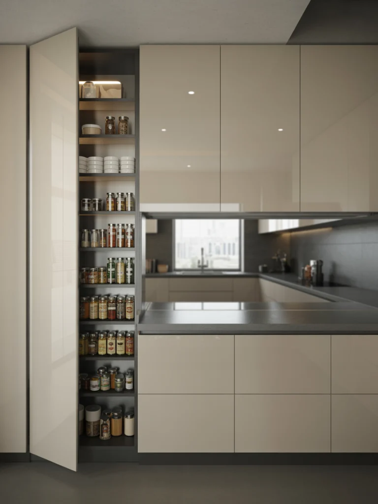 Modern Pantry Storage With Sleek Finishes