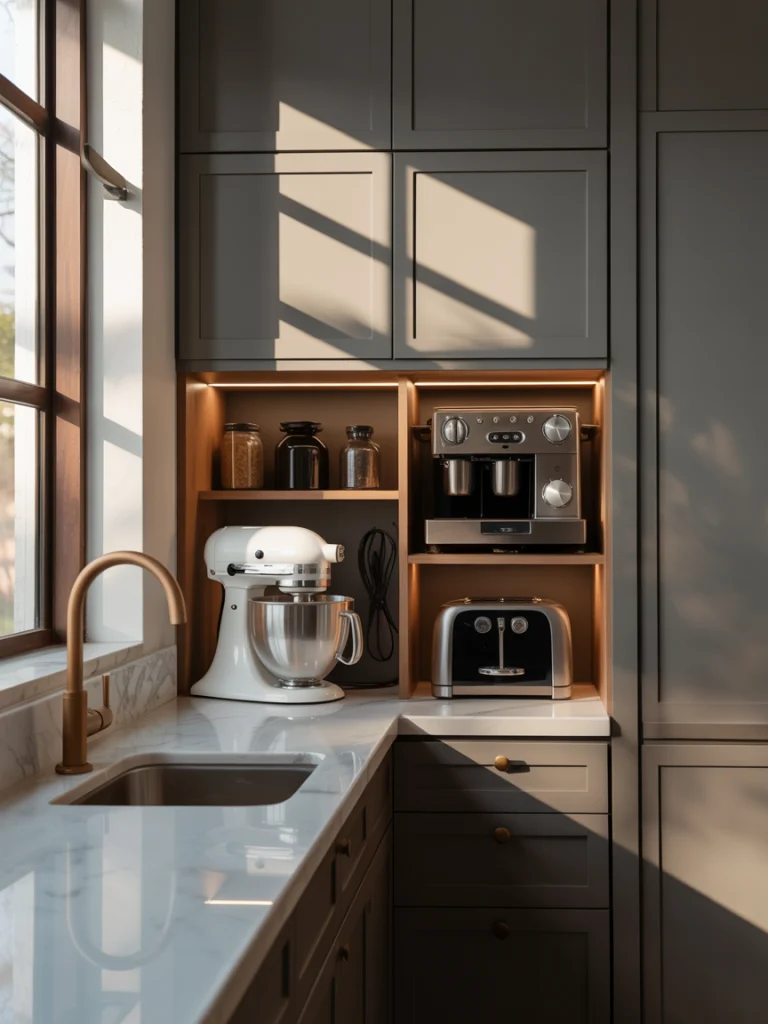 Multi-Functional Appliance Garage Pantries