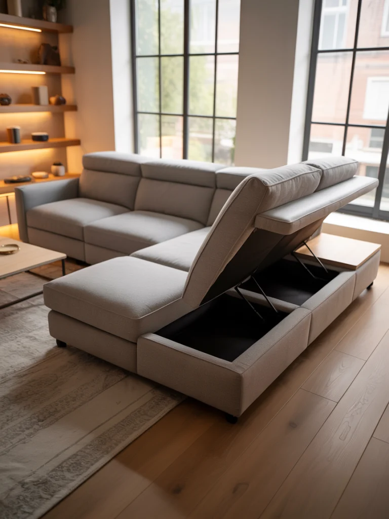 Multipurpose Sectionals with Storage Solutions