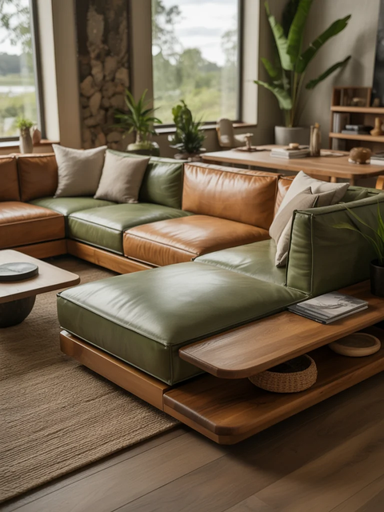 Nature-Inspired Sectionals with Organic Tones ideas