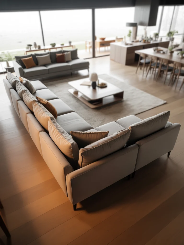Open-Plan Sectionals That Define Zones