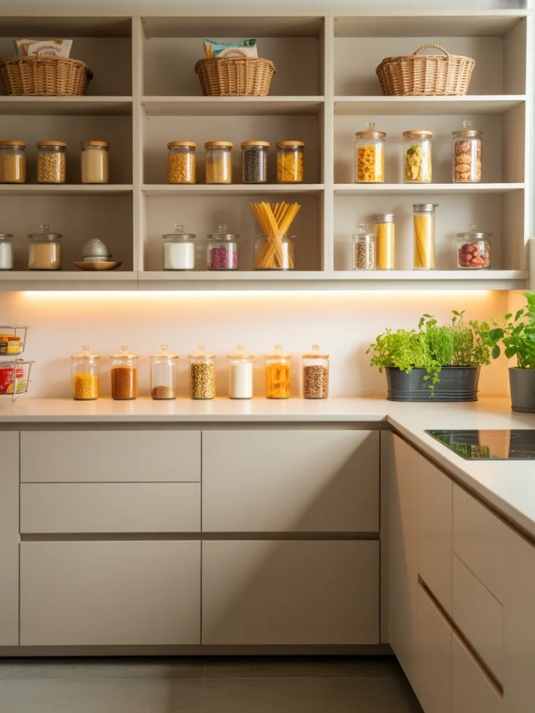 Open Shelving Pantries That Encourage Order