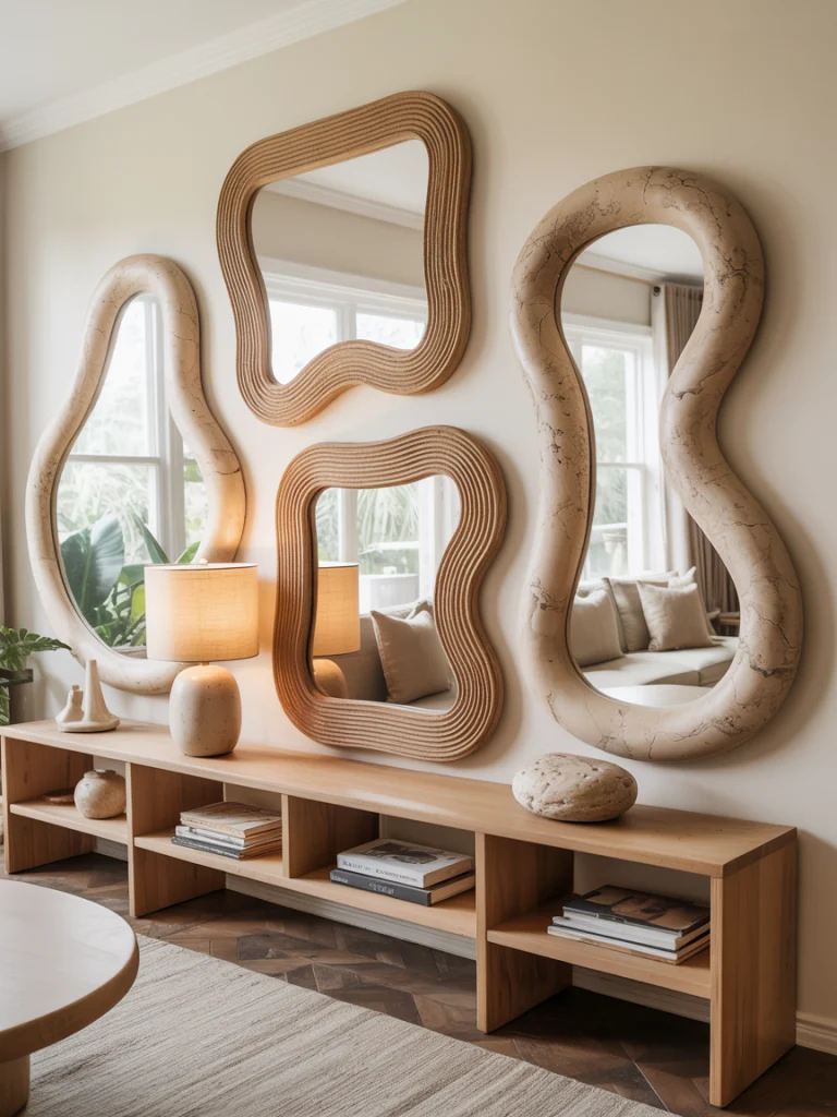 Organic oversized mirrors ideas