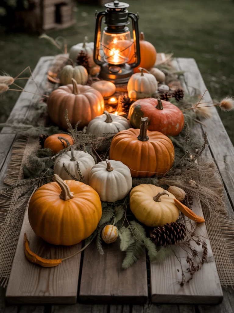 Outdoor Table Centerpiece Harvest