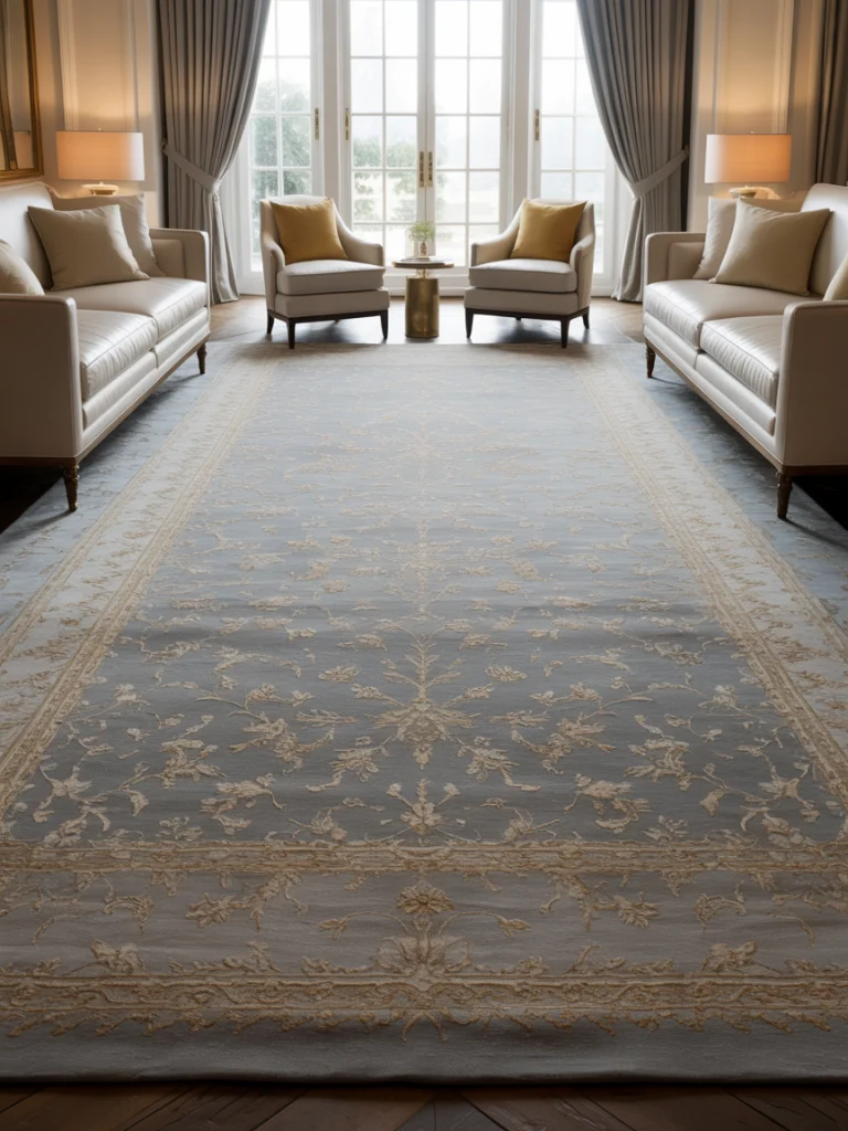 Oversized Silk and Wool Blend Rugs