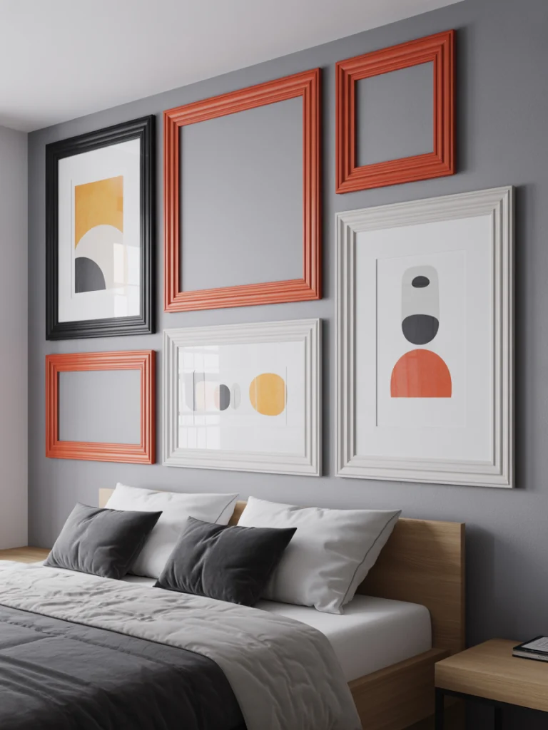 Painted accent frames