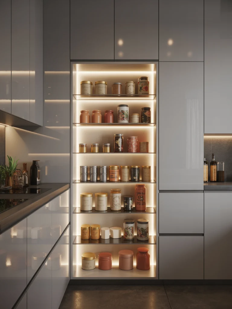 Pantry Cabinets With Integrated Lighting ideas