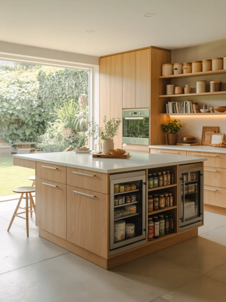 Pantry Islands That Combine Storage and Function ideas
