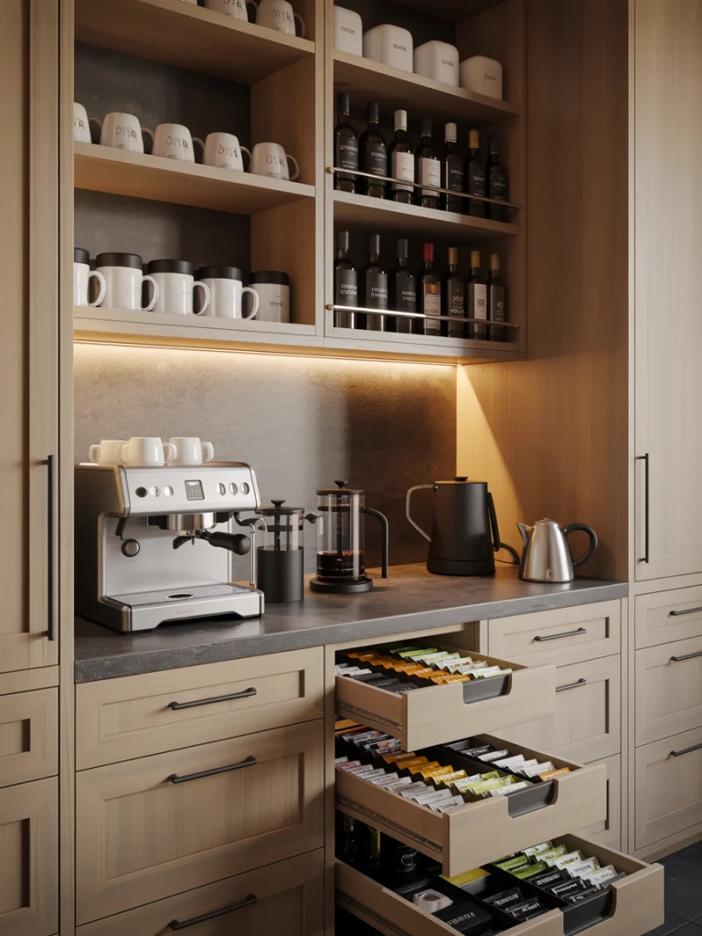 Pantry with Beverage Stations ideas