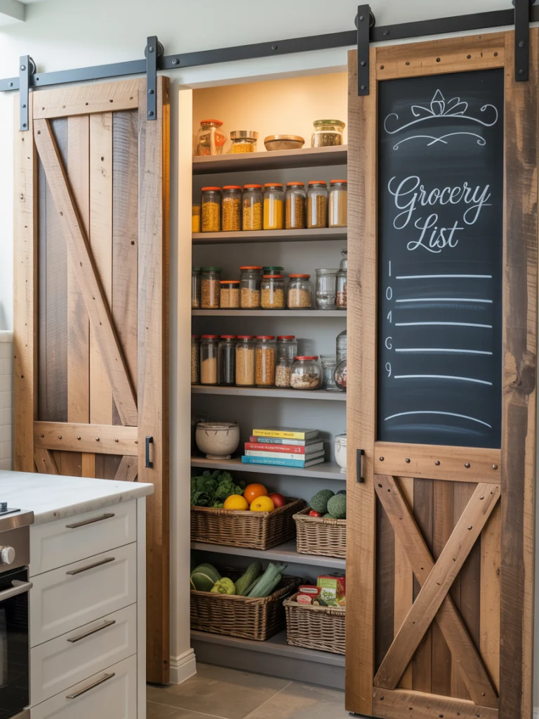 Pantry with Sliding Doors
