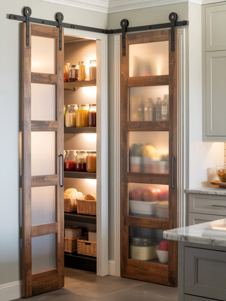 Pantry with Sliding Doors ideas