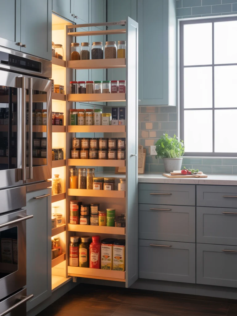 Pull-Out Pantries That Save Space