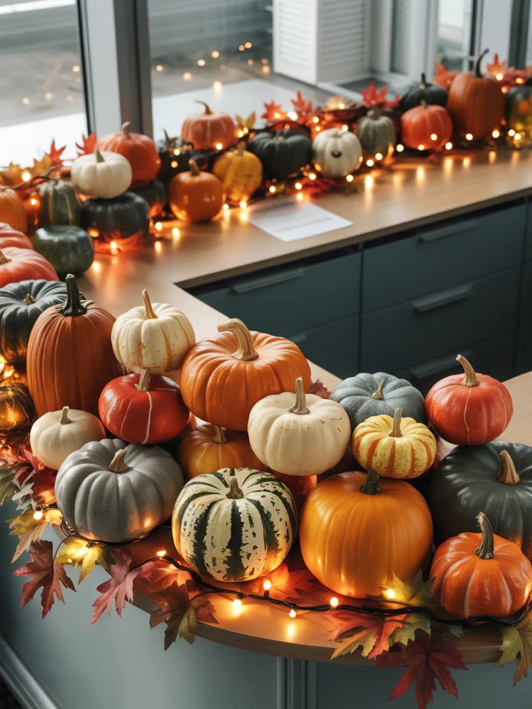 Pumpkin-Themed Reception Desk