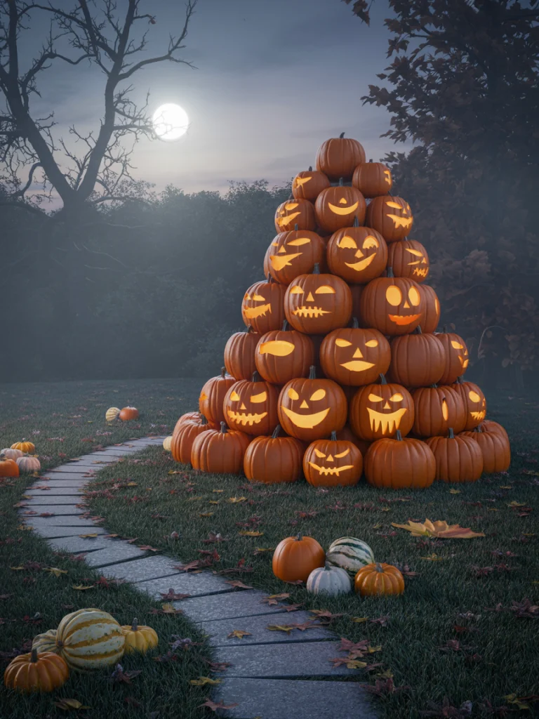 Pumpkin Towers for a Festive but Spooky Glow ideas