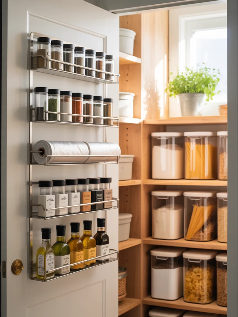 Put racks on the back of the door