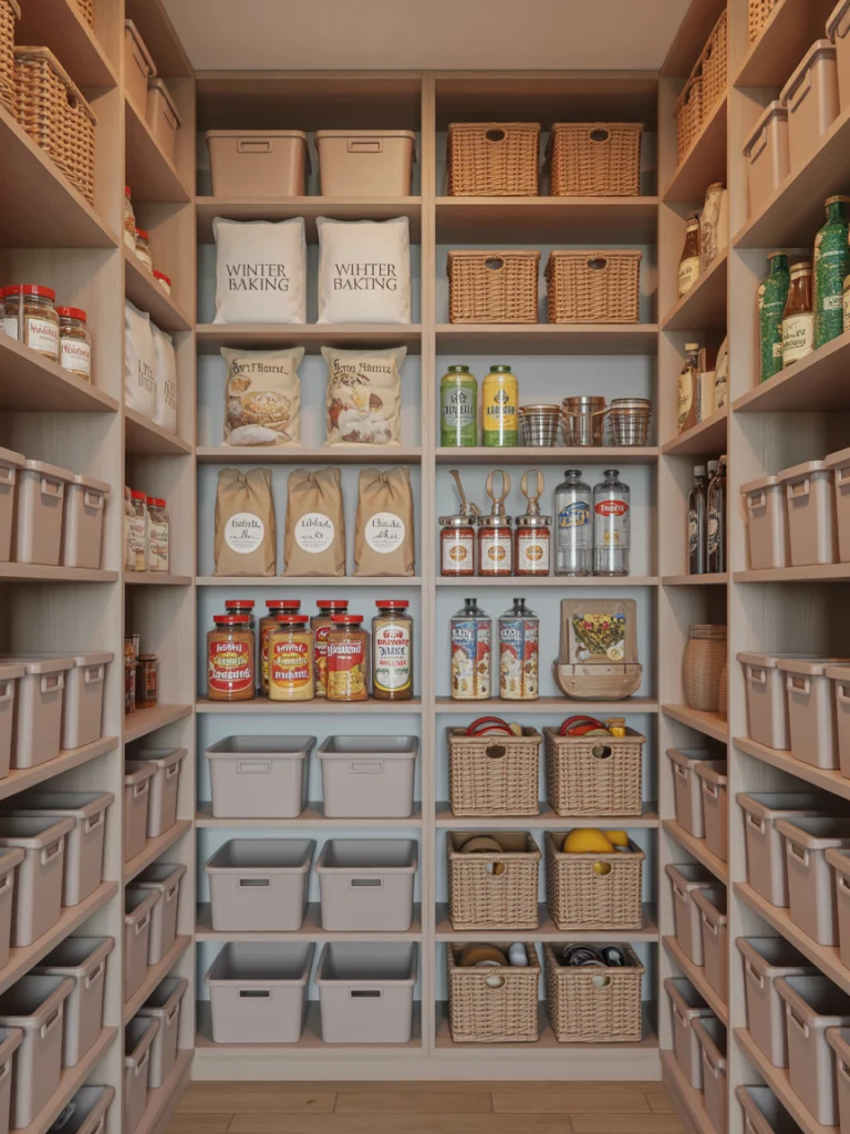 Seasonal Pantry Setup with Rotating Storage Zones