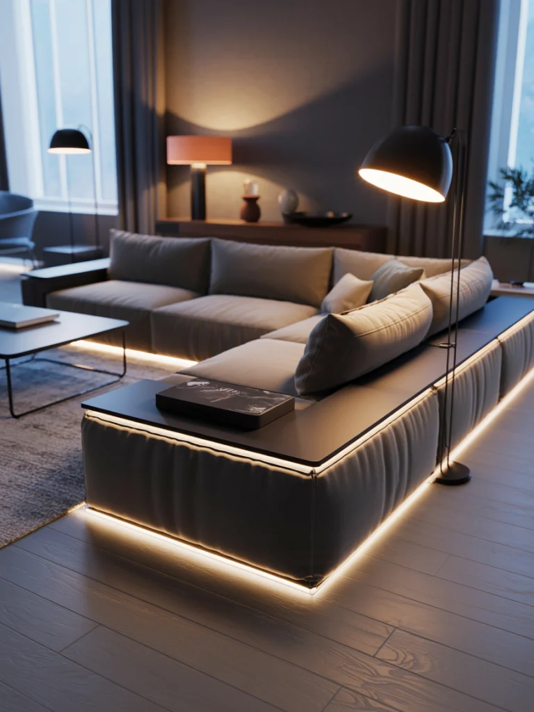Sectionals Enhanced with Lighting