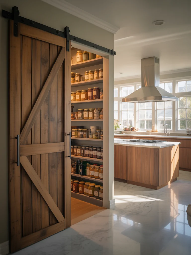 Sliding Barn Door Pantry Entry ideas