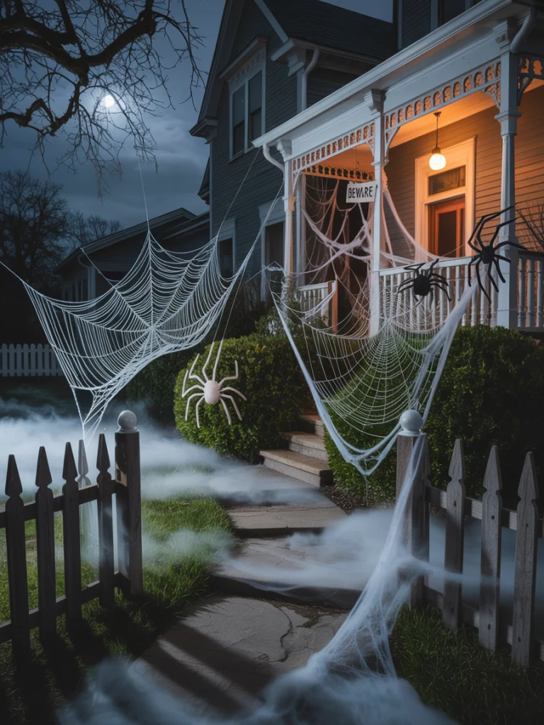 Spider Webs That Stretch Across the Lawn
