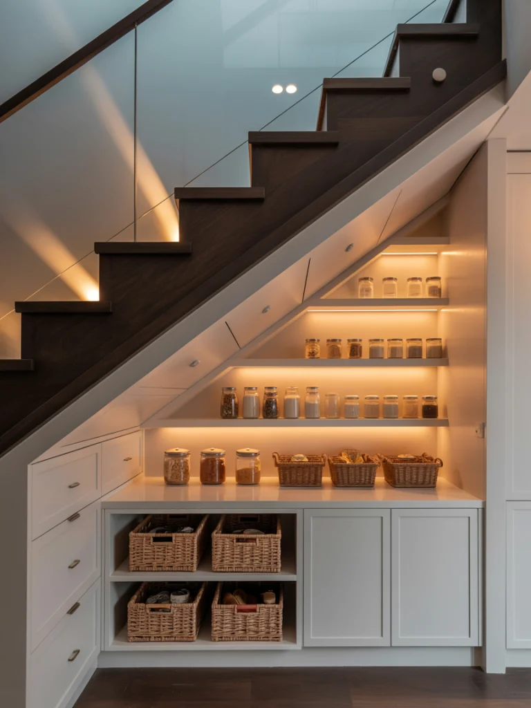 Under-Stair Pantry Cabinets That Use Forgotten Space