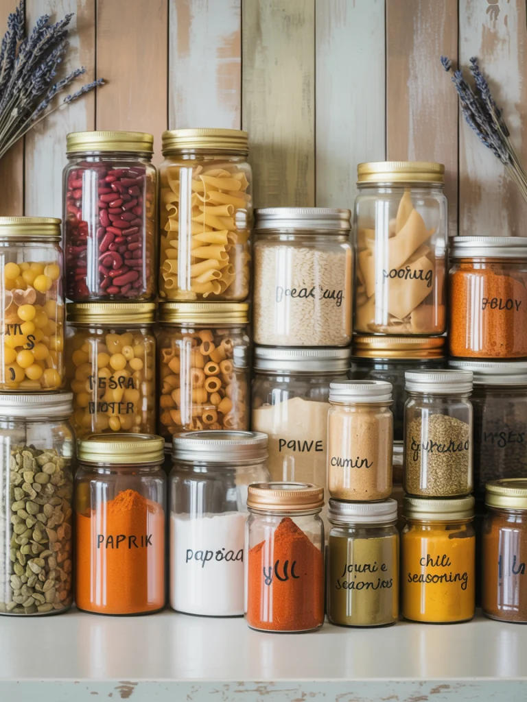 Use Glass Jars for Decorative Storage