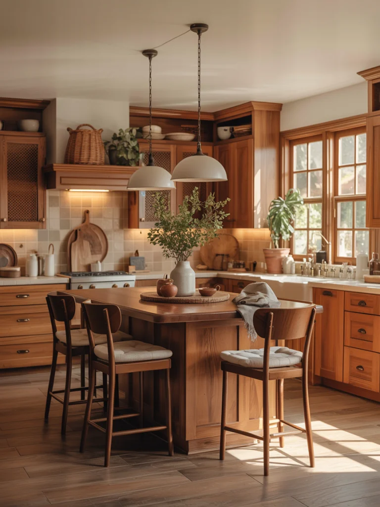 Warm and Inviting Wood Kitchens
