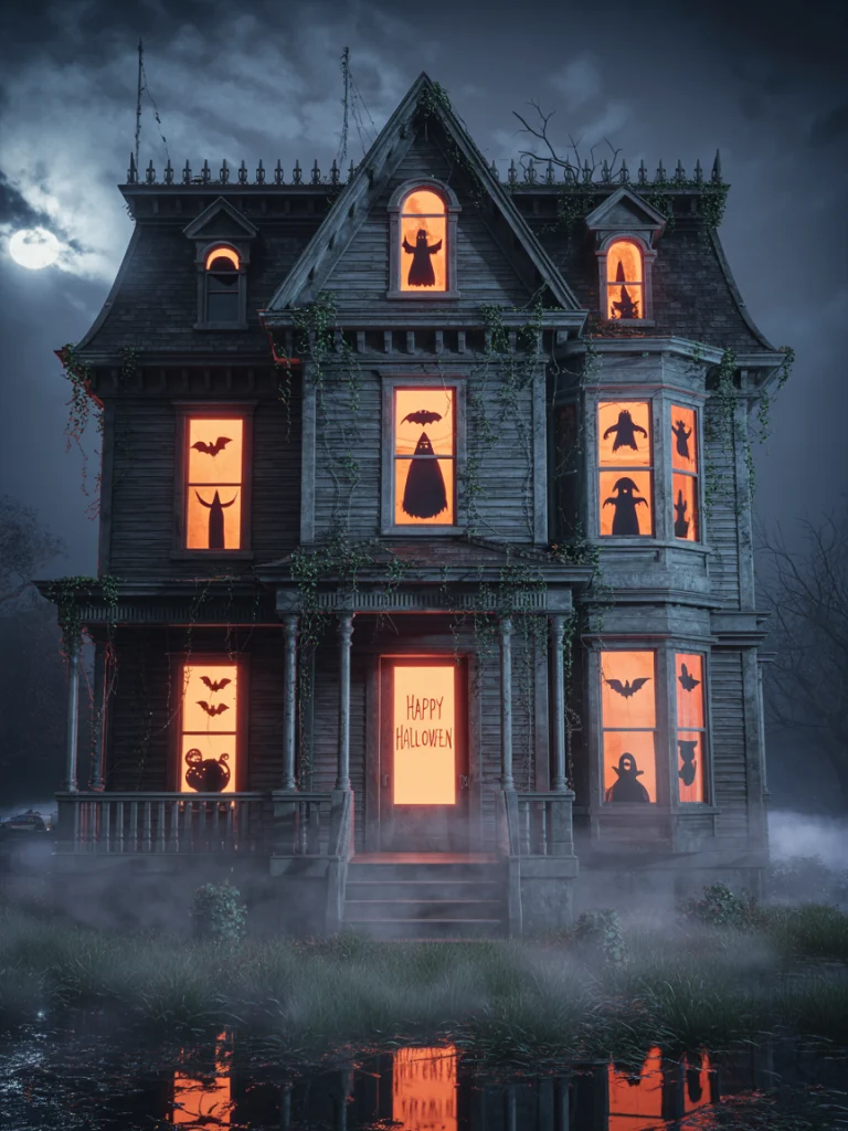 Window Silhouettes that Tell Spooky Stories