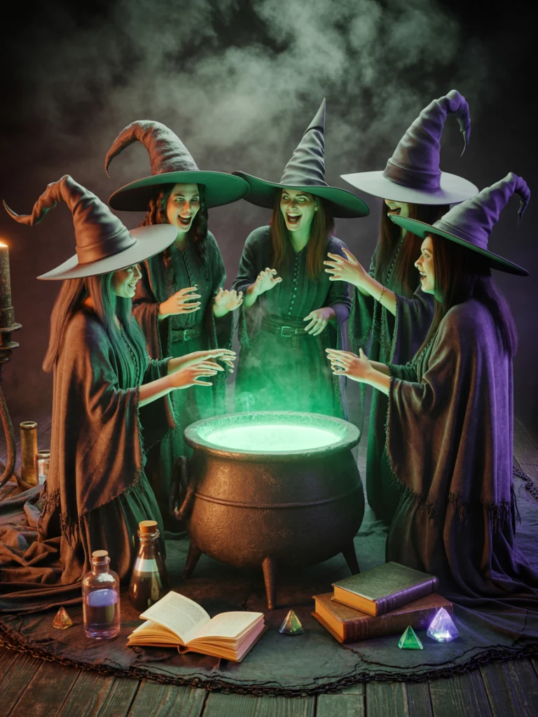 Witches Gathering Around a Cauldron ideas