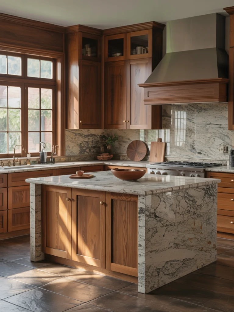 Wood Kitchens With Natural Stone Accents ideas